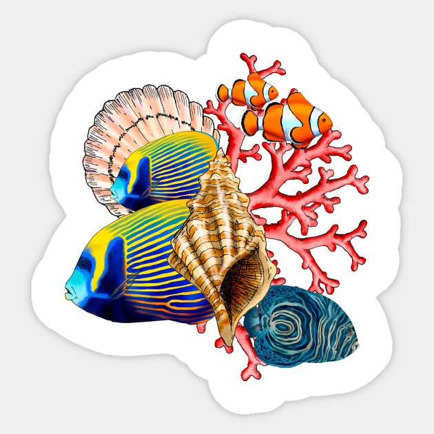 Oceanic Sticker by lucamendieta